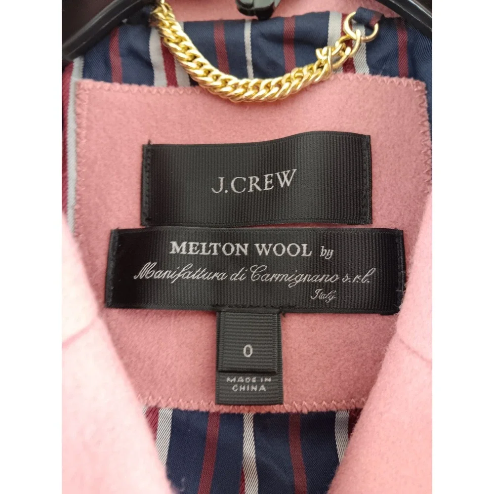 JCrew Blazer Womens 0 Pink Melton Wool Sport Jacket - Picture 6 of 8